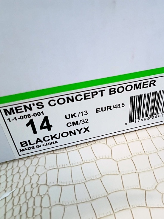 RARE BRAND NEW NEN\'S CONCEPT BOOMER BLACK OXYN SIZE 14 US 48.5 EU main image 6